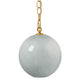 Tero Ceiling Pendant Light | Blue Blown Glass | Antique Brass | 12"