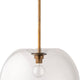 Leio Ceiling Pendant Light | Clear Blown Glass | Antique Brass | 20’’ BM334593