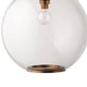 Leio Ceiling Pendant Light | Clear Blown Glass | Antique Brass | 20’’ BM334593