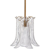 Kero Ceiling Lamp | Murano Style Clear Blown Glass Pendant | 12’’