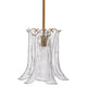 Kero Ceiling Lamp | Murano Style Clear Blown Glass Pendant | 12’’