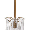 Kero Ceiling Lamp | Murano Style Clear Blown Glass Pendant | 12’’