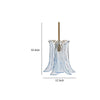Kero Ceiling Lamp | Murano Style Sky Blue Blown Glass Pendant | 12"