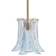 Kero Ceiling Lamp | Murano Style Sky Blue Blown Glass Pendant | 12"