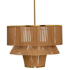 Dero Chandelier | 3 Tier Natural Brown Cotton Rope Woven | 25’’ Metal BM334600