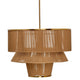 Dero Chandelier | 3 Tier Natural Brown Cotton Rope Woven | 25’’ Metal BM334600