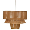 Dero Chandelier | 3 Tier Natural Brown Cotton Rope Woven | 25" Metal