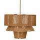 Dero Chandelier | 3 Tier Natural Brown Cotton Rope Woven | 25" Metal