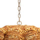Fero Chandelier | Natural Brown Handcarved Mango Wood Beads | 27’’