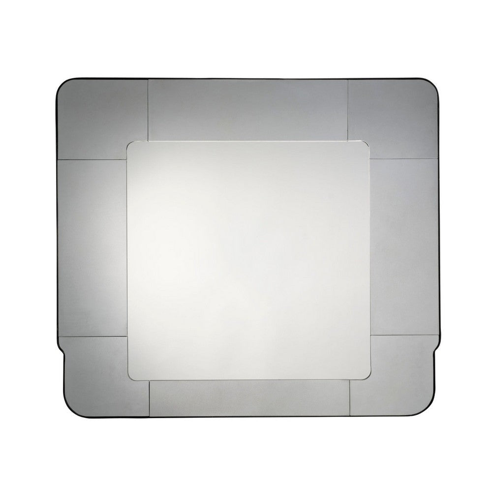Fexo Wall Mirror | 45’’ Mercury Glass Silver Frame | Hand Forged Iron
