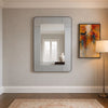 Fexo Wall Mirror | 36" Mercury Glass Silver Frame | Hand Forged Iron