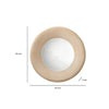 Defy Wall Mirror | 39’’ Round Frame | Boho Style Ivory Natural Bamboo