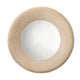 Defy Wall Mirror | 39" Round Frame | Boho Style Ivory Natural Bamboo