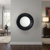 Defy Wall Mirror | 39" Round Frame | Boho Style Black Natural Bamboo