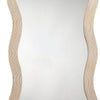Lery Wall Mirror | 38’’ Wavy Frame | Boho Style Ivory Natural Bamboo
