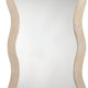 Lery Wall Mirror | 38’’ Wavy Frame | Boho Style Ivory Natural Bamboo