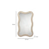 Lery Wall Mirror | 38’’ Wavy Frame | Boho Style Ivory Natural Bamboo