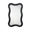 Lery Wall Mirror | 38’’ Wavy Frame | Boho Style Black Natural Bamboo