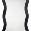Lery Wall Mirror | 38’’ Wavy Frame | Boho Style Black Natural Bamboo