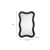 Lery Wall Mirror | 38’’ Wavy Frame | Boho Style Black Natural Bamboo