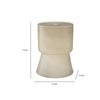 Hery Garden Side Table Stool | Hourglass Glossy Ivory Soda Lime Glass BM334611