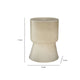 Hery Garden Side Table Stool | Hourglass Glossy Ivory Soda Lime Glass BM334611
