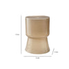 Hery Garden Side Table Stool | Hourglass Glossy Brown Soda Lime Glass BM334612