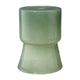 Hery Garden Side Table Stool | Hourglass Glossy Green Soda Lime Glass
