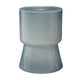 Hery Garden Side Table Stool | Hourglass | Glossy Blue Soda Lime Glass