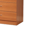 Rex Tall Dresser Chest | 5 Drawers Metal Handles | Light Cherry Brown