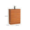 Rex Tall Dresser Chest | 5 Drawers Metal Handles | Light Cherry Brown