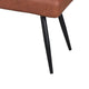 Lopi Dining Bench 54’’ Brown Faux Leather Seat Metal Legs BM334636