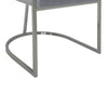 Dining Chair Curved Padded Gray Velvet Backrest Gold Cantilever Base BM334639
