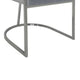 Dining Chair Curved Padded Gray Velvet Backrest Gold Cantilever Base BM334639