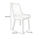 Rusa Dining Chair Set of 2 Black Faux Leather Upholstery Gold Legs BM334643