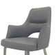 Dining Chair Set of 2 | Open Back | Padded Gray Faux Leather | Chrome BM334648