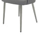Dining Chair Set of 2 | Open Back | Padded Gray Faux Leather | Chrome BM334648