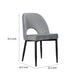 Koir Set of 2 Dining Chair | Gray Fabric | Cut Out Backrest Black Legs BM334656