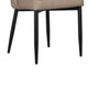 Koir Set of 2 Dining Chair | Light Taupe Faux Leather | Open Backrest BM334657