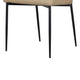 Woxy Set of 2 Dining Chair | Sand Brown Faux Leather | Black Metal