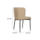 Woxy Set of 2 Dining Chair | Sand Brown Faux Leather | Black Metal