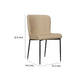 Woxy Set of 2 Dining Chair | Sand Brown Faux Leather | Black Metal