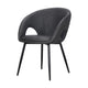 Moxy Dining Chair Set of 4 | Dark Gray Faux Leather | Diamond Stitched BM334660