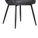Moxy Dining Chair Set of 4 | Dark Gray Faux Leather | Diamond Stitched BM334660