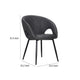Moxy Dining Chair Set of 4 | Dark Gray Faux Leather | Diamond Stitched BM334660