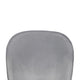 Dining Chair Set of 2 | Classic Gray Fabric | Sleek Black Metal Legs BM334662