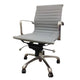 Rolling Office Chair | Gray Faux Leather | Swivel Reclining Design BM334665