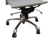 Rolling Office Chair | Gray Faux Leather | Swivel Reclining Design BM334665