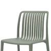Womu Outdoor Side Chair Set of 4 | Moss Green Finish Slatted Backrest
