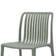 Womu Outdoor Side Chair Set of 4 | Moss Green Finish Slatted Backrest
